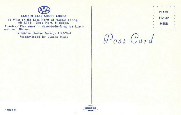 Lamkin Lake Shore Lodge - Old Postcard